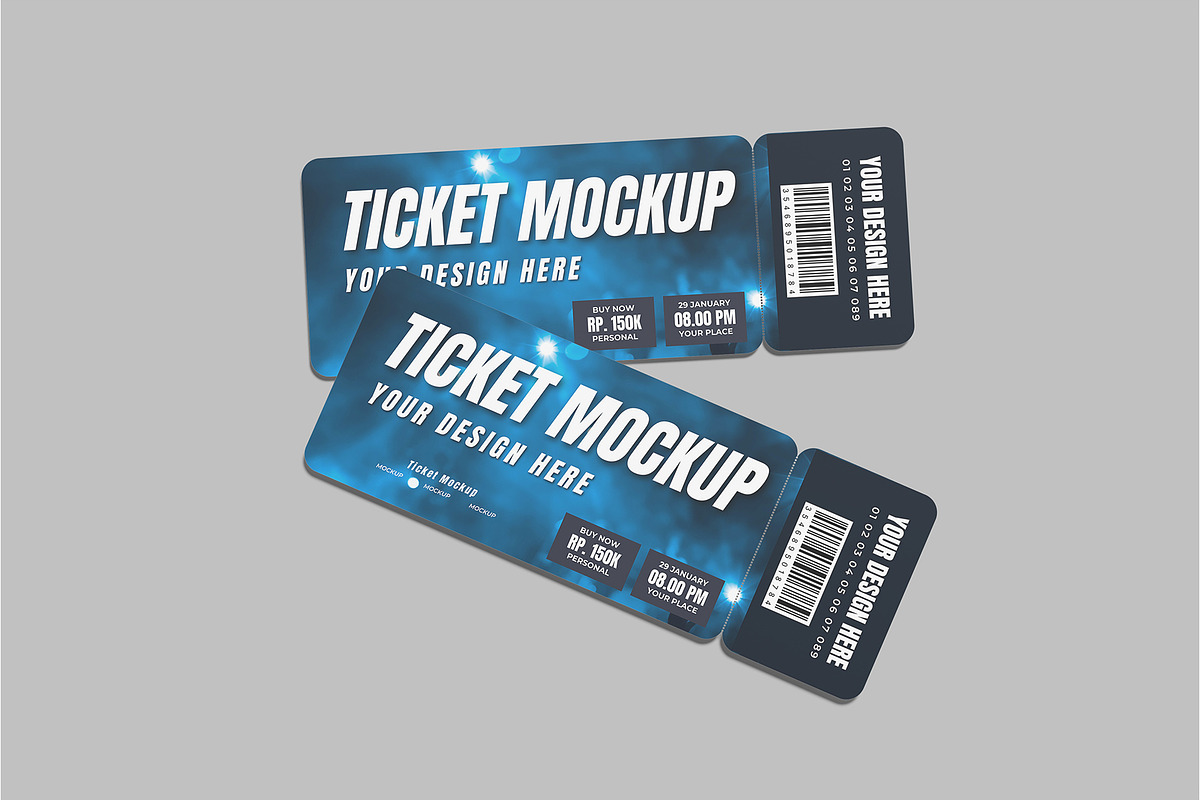 Ticket Mockup, a Print Template by lamorastudio (Photo 2 of 11)