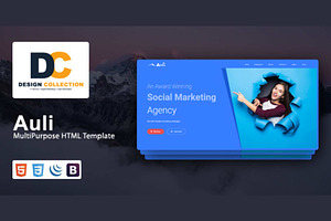 Auli Multipurpose HTML Template, a Bootstrap Template by Design Collection
