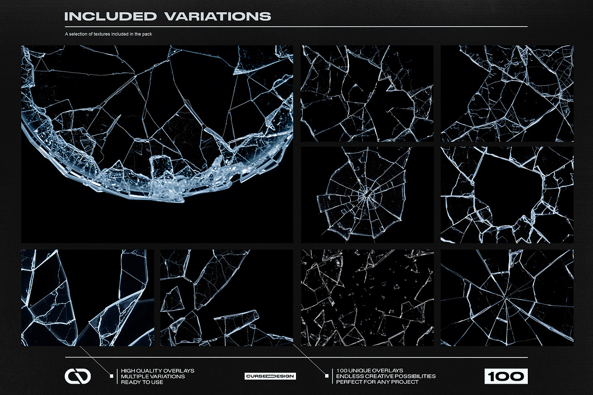Glass Shattered Overlays, a Texture Graphic by Cursedesign (Photo 2 of 4)
