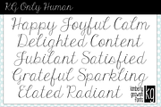 KG Only Human Font, a Script Font by Kimberly Geswein Fonts (Thumbnail 2 of 2)
