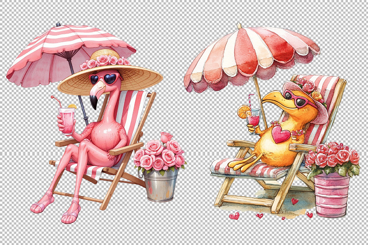 Summer Flamingo PNG Sublimation, an Illustration by Sublimation Artist (Photo 3 of 6)