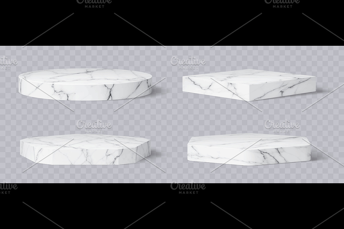 3d marble podium stage pedestals, a Decorative Illustration by Buch&Bee (Photo 3 of 3)
