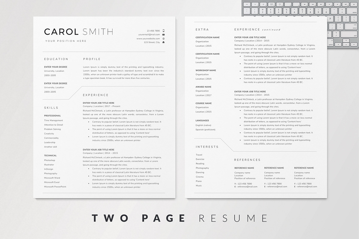 Resume Template / CV, a Resume Template by TheResumeCoach (Photo 2 of 5)