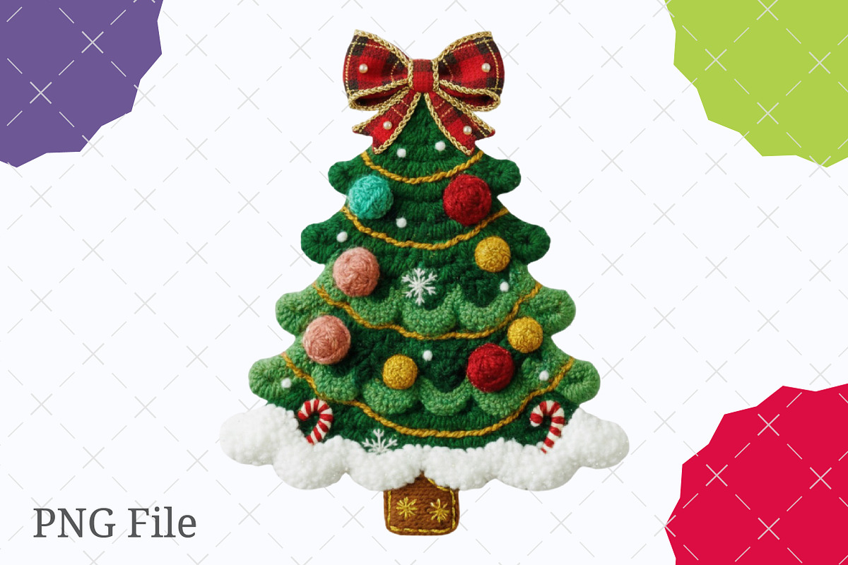 Coquette Faux Yarn Christmas Tree, an Illustration by designcity5 (Photo 1 of 8)
