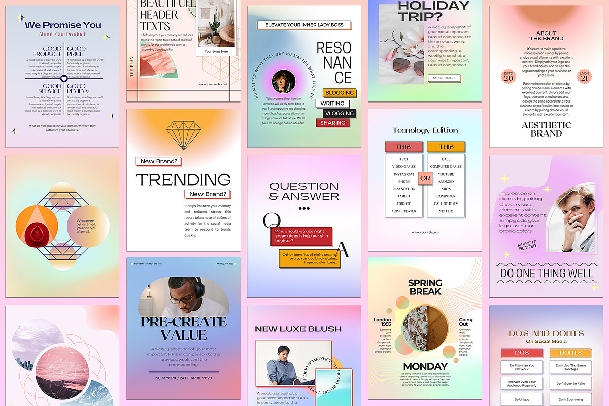 Instagram Aesthetic Gradient CANVA, a Social Media Template by Analogi Studio (Photo 32 of 36)