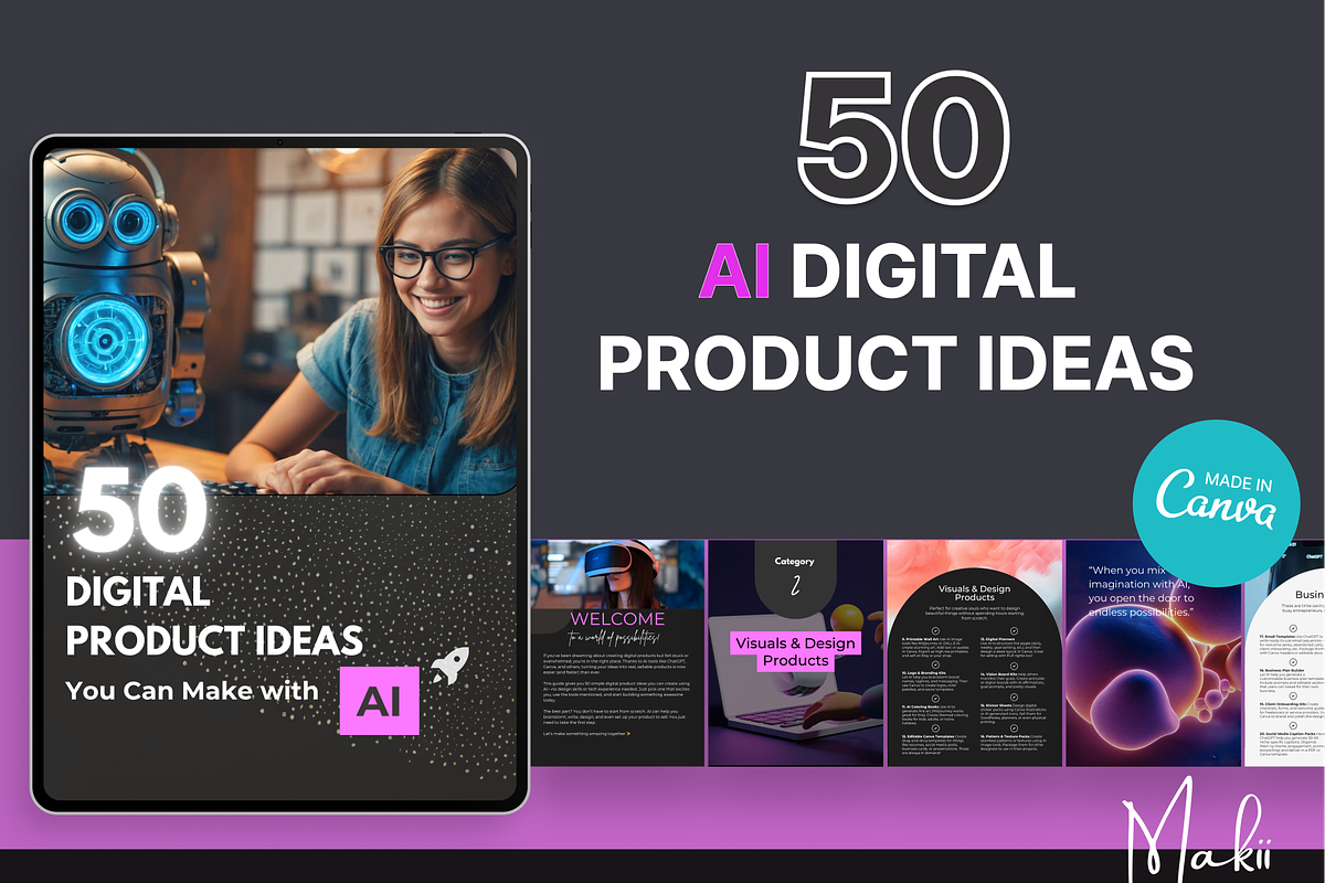 50 AI Digital Product Ideas