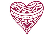 Hippie & Boho Heart, Procreate Stamp, a Brush Add-On by Sense Library (Thumbnail 8 of 19)