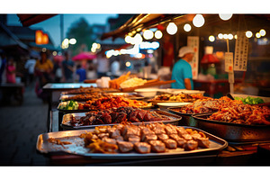 tasty cuisine food background ai, a Food & Drink Photo by pikepicture
