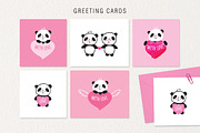 Little cute pandas, an Animal Illustration by Tkoko vectors & patterns (Thumbnail 3 of 6)