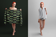 Mockup of a Large Bath / Beach Towel, a Household Mockup by Grow Design Craft Studio (Thumbnail 5 of 7)