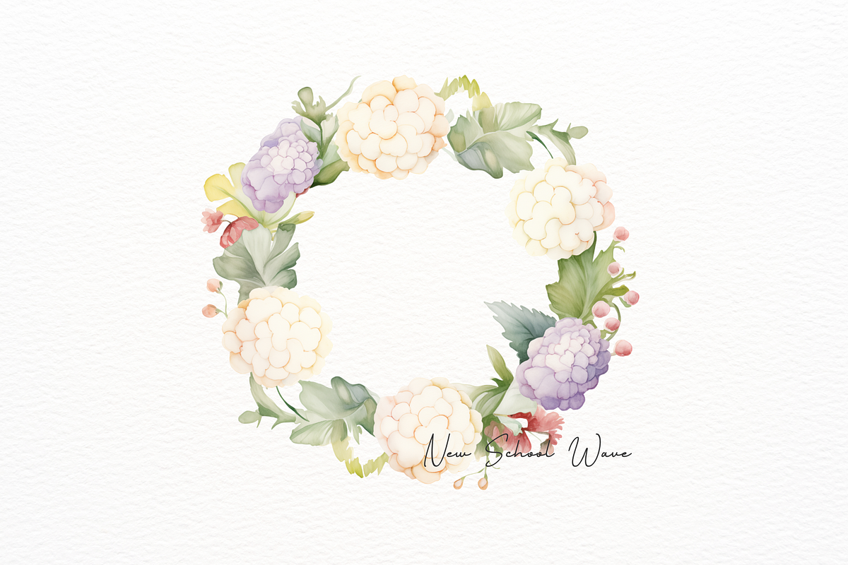 Easter Vegetable Wreath Clipart, a Food Illustration by New-School-Wave (Photo 3 of 5)