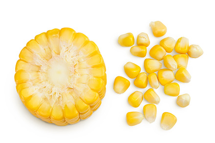 ear of corn isolated on a white, a Food & Drink Photo by NataPhoto