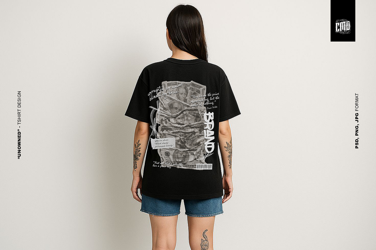 UNOWNED - Streetwear T-Shirt Design, an Object Graphic by Cmd Project (Photo 9 of 11)