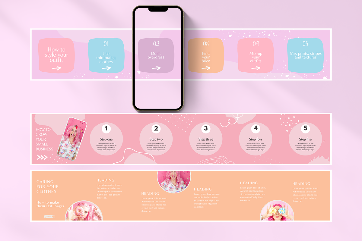 Pastel Instagram Carousel Bundle preview 3