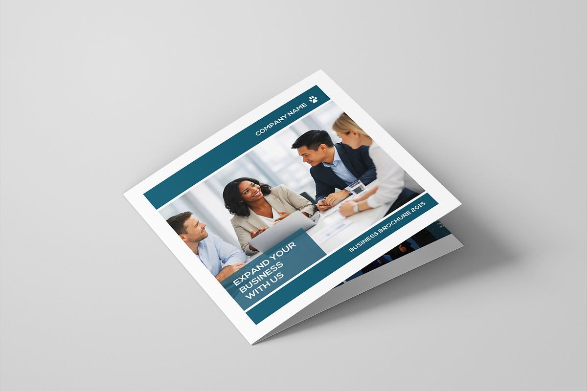 Square Bifold Business Brochure, a Brochure Template by retrographix (Photo 3 of 5)