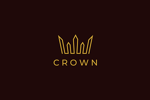 Geometric Monoline Crown Logo Design, a Branding & Logo Template by yopie