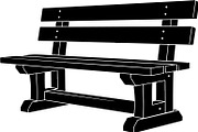 Park Bench Silhouette Vector Bundle, an Illustration by Designs_River (Thumbnail 11 of 16)