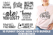 Funny Door Sign SVG Bundle, a Decorative Illustration by Libby Wishes (Thumbnail 3 of 3)