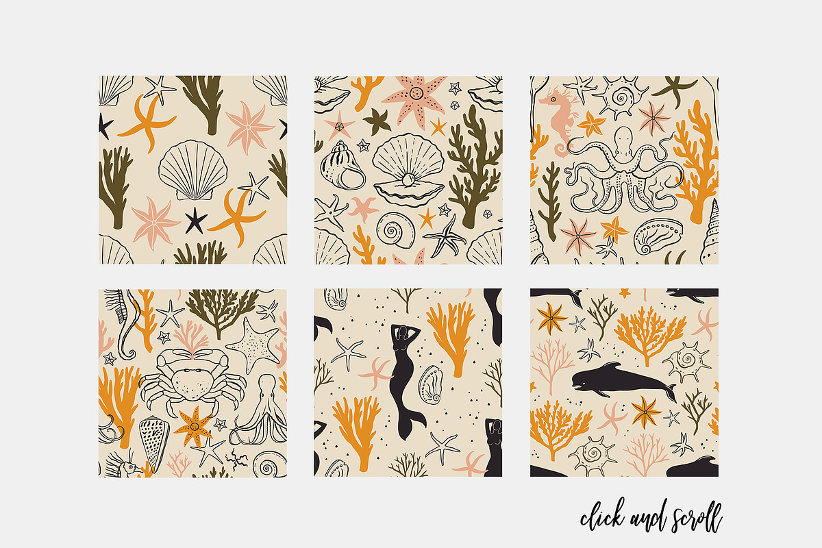 Mermaid Core Graphic Bundle, a Pattern Graphic by Katerina Osa (Photo 12 of 13)