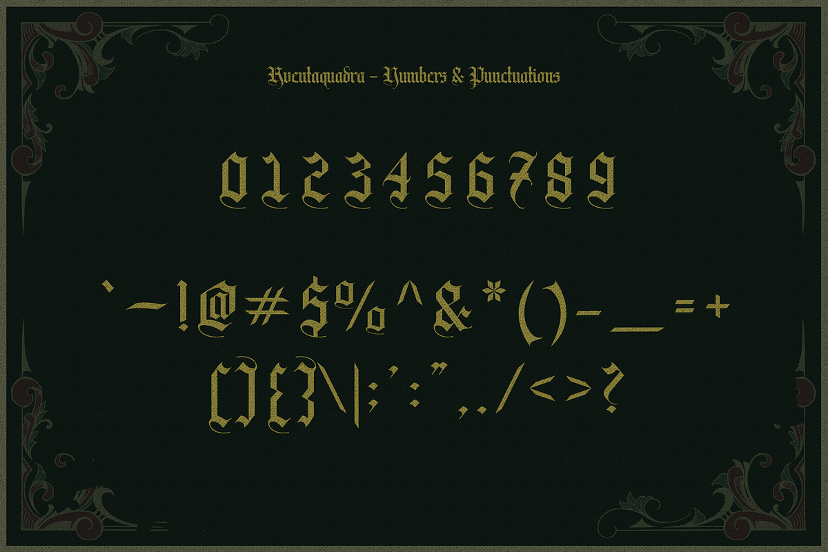 Aventaquadra, a Blackletter Font by ilhamtaro (Photo 9 of 11)