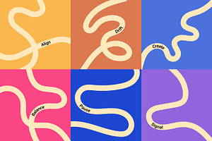 Abstract neon squiggle line flowing, a Presentation Template by Design Store