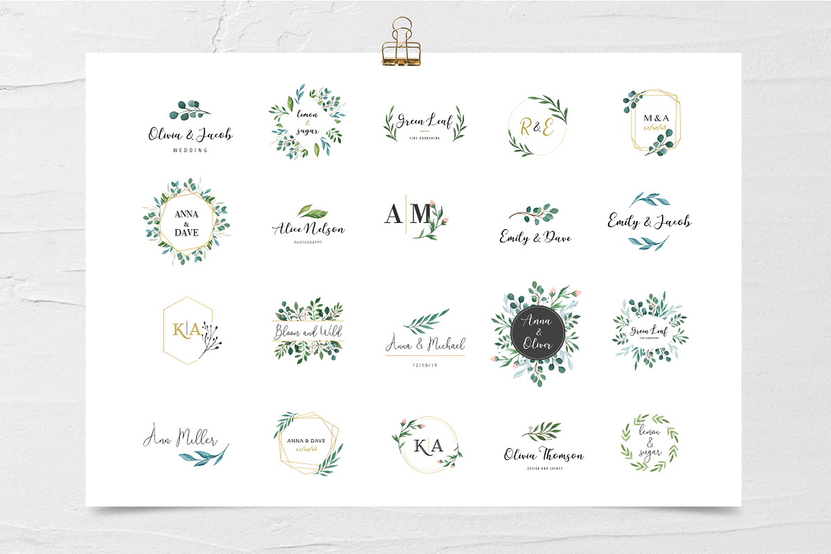 Watercolor Logo Collection, a Branding & Logo Template by Marish (Photo 6 of 7)