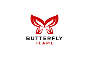 Butterfly And Flame Logo