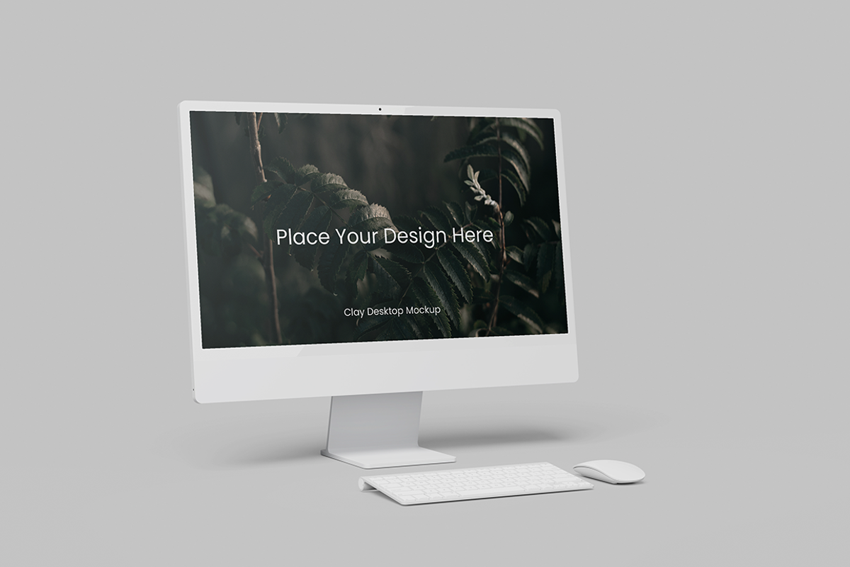 Clay desktop mockup, a Device Mockup by GRAPHICPRESS (Photo 3 of 4)