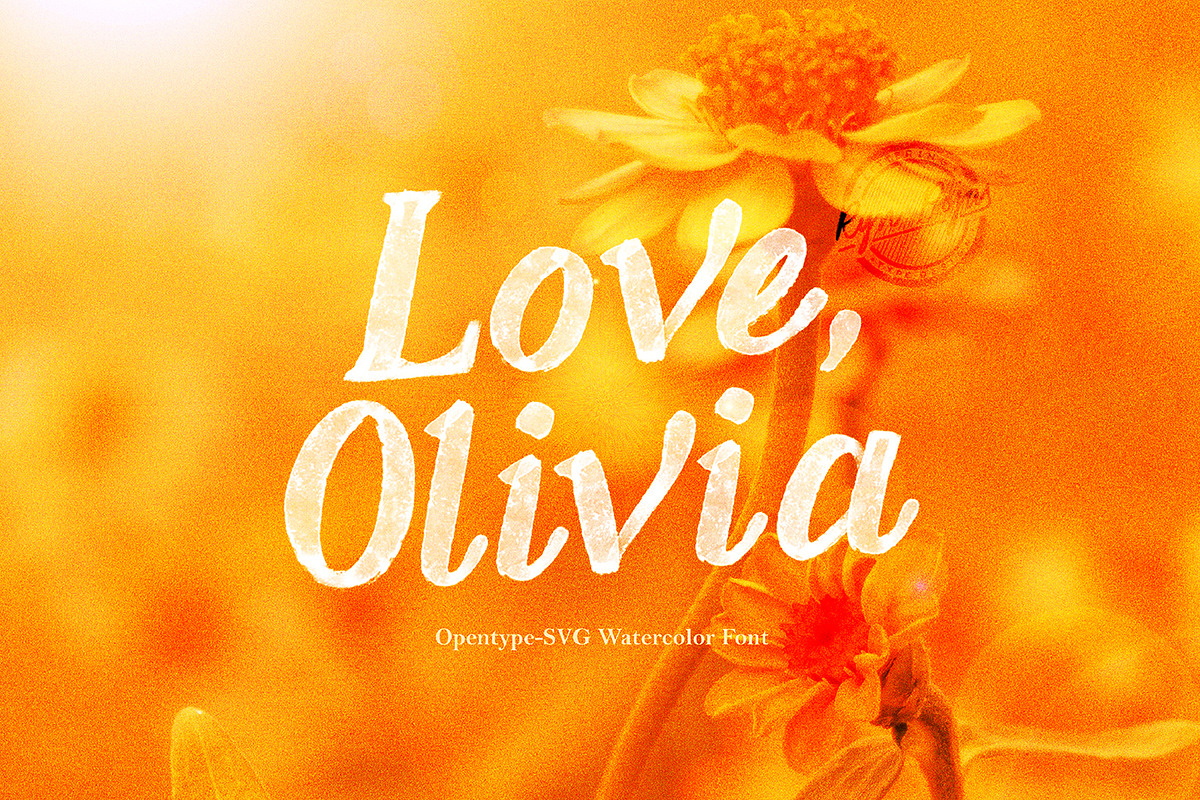 Love, Olivia | Vintage SVG Font, a Script Font by Ryn Pojas (Photo 1 of 7)