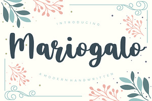 Mariogalo - Modern Handwritten Font