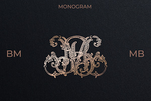 MB BM Wedding Monogram Logo