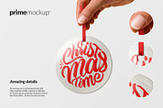 Christmas Ceramic Ornament Mockup, a Product Mockup by PrimeMockup (Thumbnail 5 of 11)