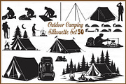 Outdoor Camping Silhouette Set, an Object Graphic by yasushie (Thumbnail 1 of 7)