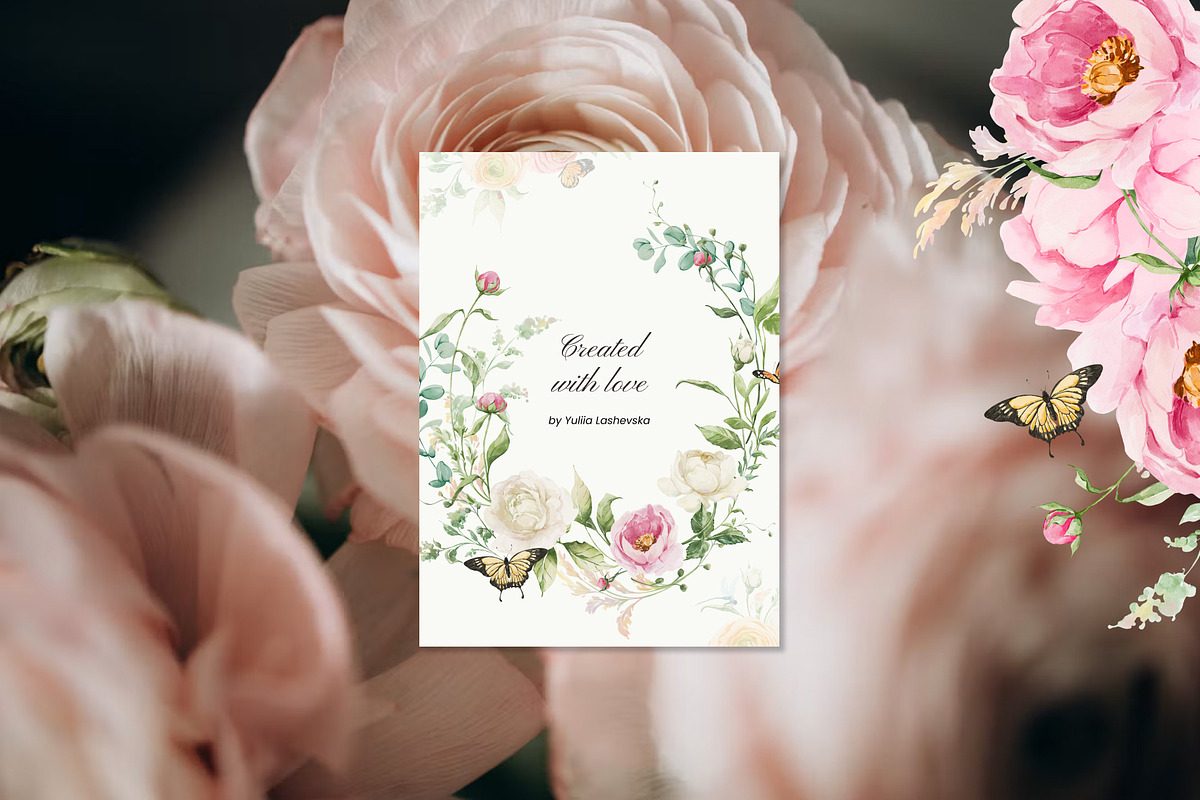 Summer Garden Watercolor flowers, a Seasonal Illustration by Yuliia Lashevska (Photo 13 of 13)