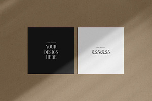 Paper Mockup Set 4 Square Card