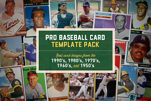 Pro Baseball Card Templates