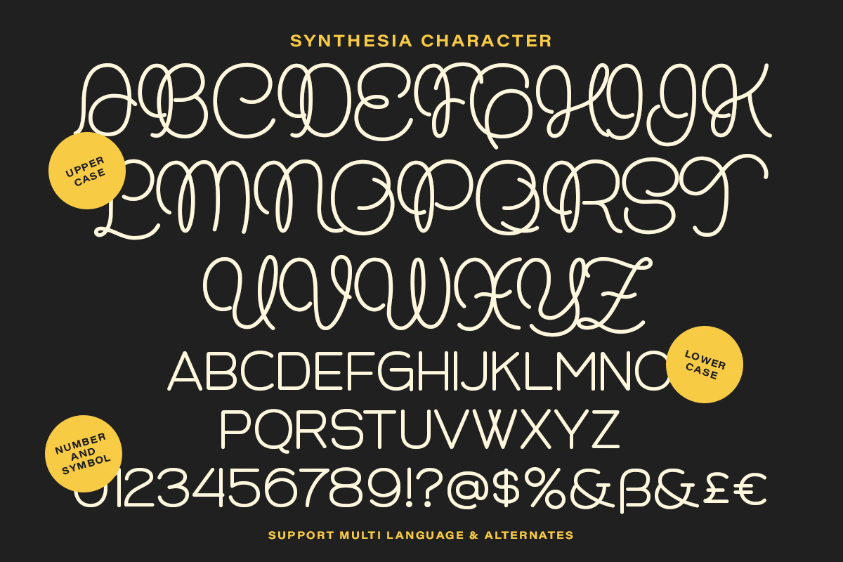 Synthesia Experimental Quirky Font, a Sans Serif Font by Letterhend Studio (Photo 7 of 8)