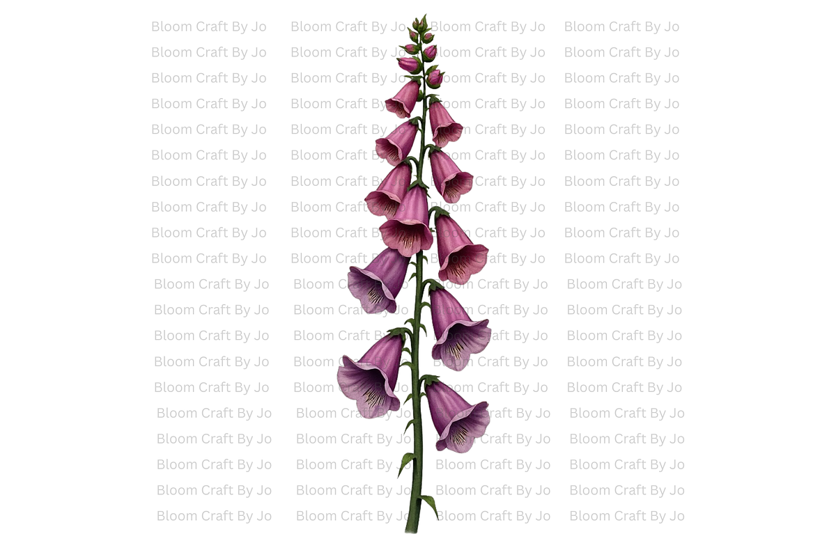 Foxgloves Stems and Flowers, a Decorative Illustration by Bloom Craft Creations (Photo 2 of 11)