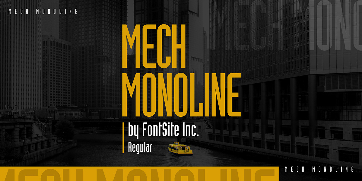 Mech Monoline, a Sans Serif Font by FontSite Inc. (Photo 1 of 2)