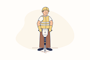 Construction Worker Illustration, an Object Graphic by Jump Studio (Thumbnail 5 of 12)