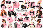 Black Friday Clipart Girly PNG Sale, a Seasonal Illustration by SugarCloudStudioArt (Thumbnail 1 of 6)
