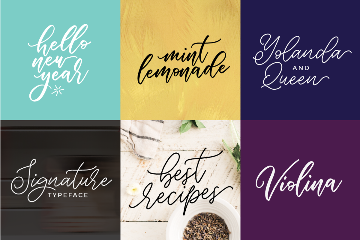 Biolatesha Calligraphy Font preview 5