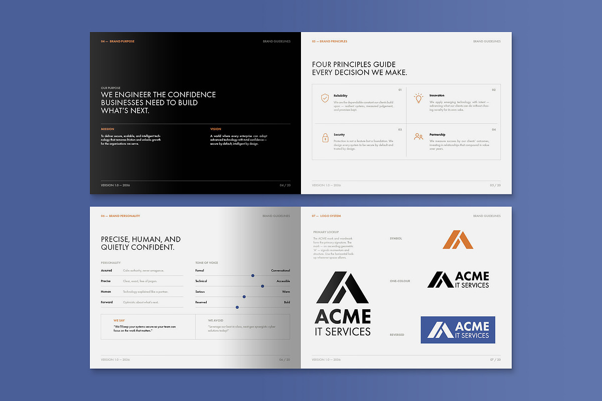 IT Brand Guidelines Template, a Brochure Template by BrandPacks (Photo 3 of 7)