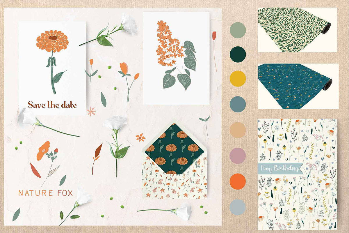 Vintage Botanicals & Wildflowers Set, an Illustration by Inez Jestine (Photo 4 of 9)