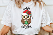 Owlidays Funny Christmas Sublimation, an Illustration by Libby Wishes (Thumbnail 4 of 5)