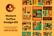 Coffee Art. Geometry Mosaic Design, a Food Illustration by Lettering_Logo (Thumbnail 1 of 9)
