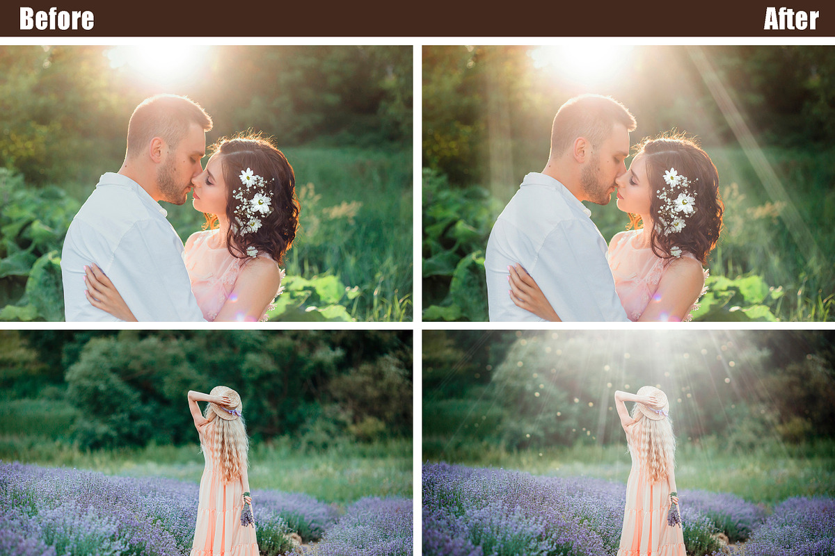 65 Sun ray overlay, natural light, a Layer Style Add-On by OverlayBox (Photo 3 of 4)