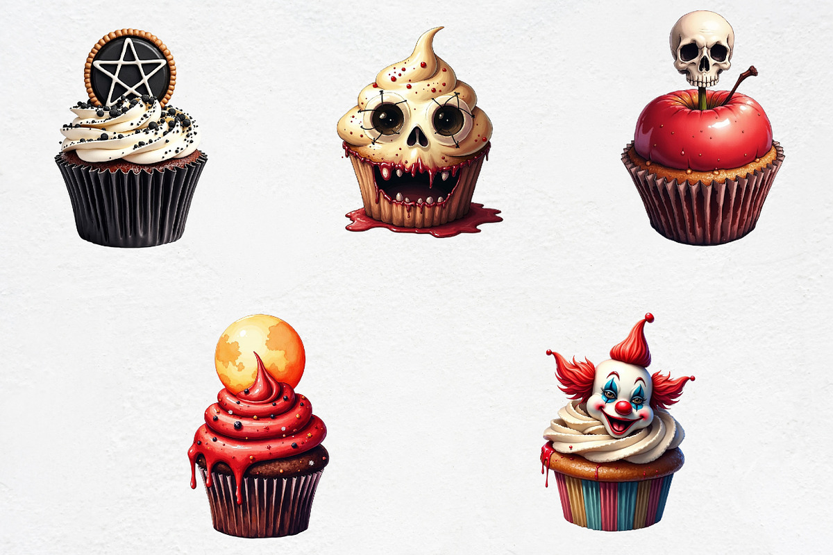 Halloween Cupcake PNG, an Illustration by CrexoraLab (Photo 2 of 5)