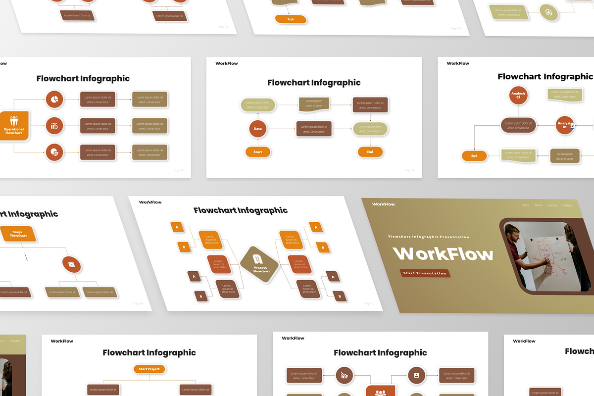 WorkFlow - Flowchart Infographic, a Presentation Template by ...