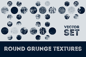 Vector grunge round textures set., a Texture Graphic by PoPaShop